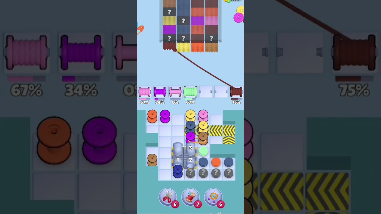 Knit Out Level 1323: Knit out game level 1323