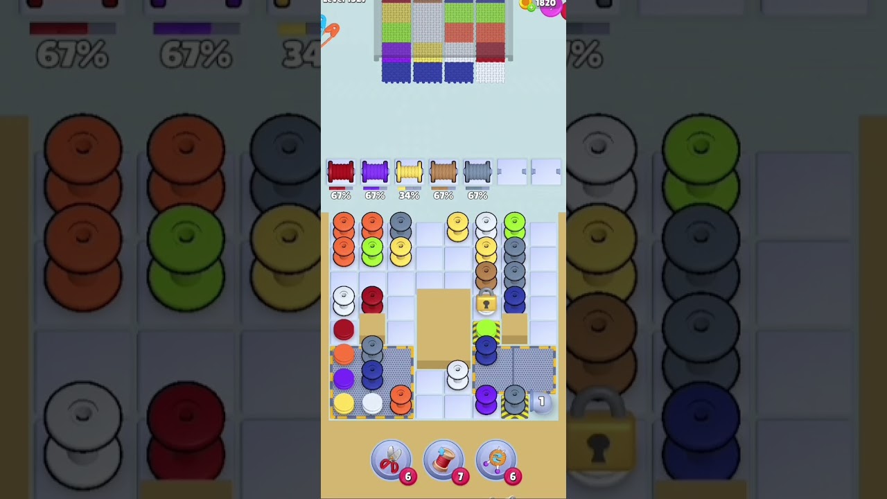 Knit Out Level 1327: Knit out game level 1327