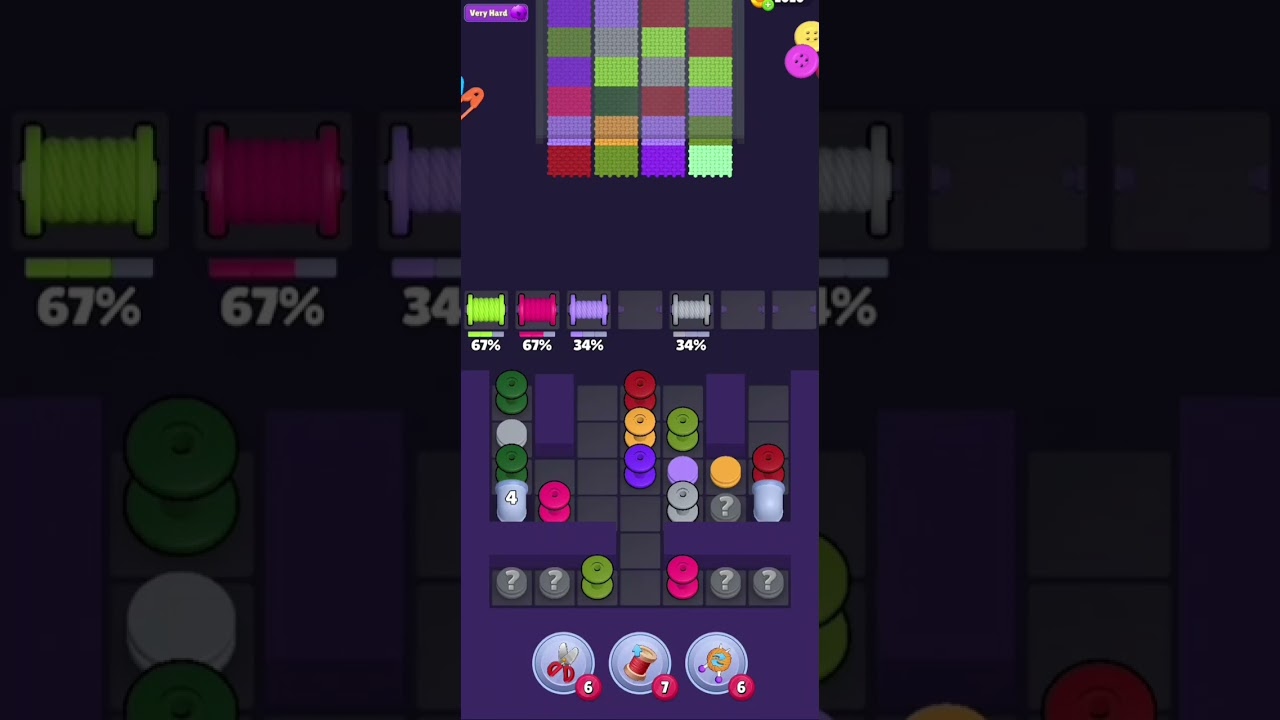 Knit Out Level 1332: Knit out game level 1332
