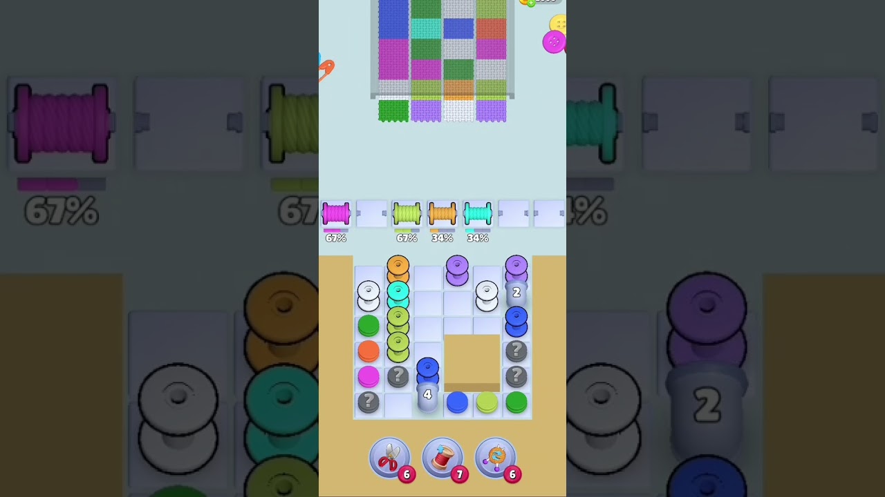 Knit Out Level 1333: Knit out game level 1333