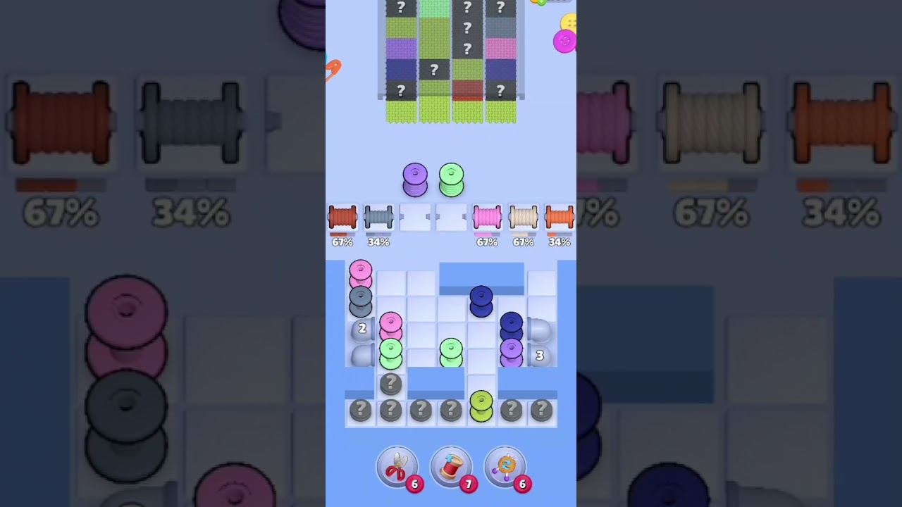Knit Out Level 1348: Knit out game level 1348