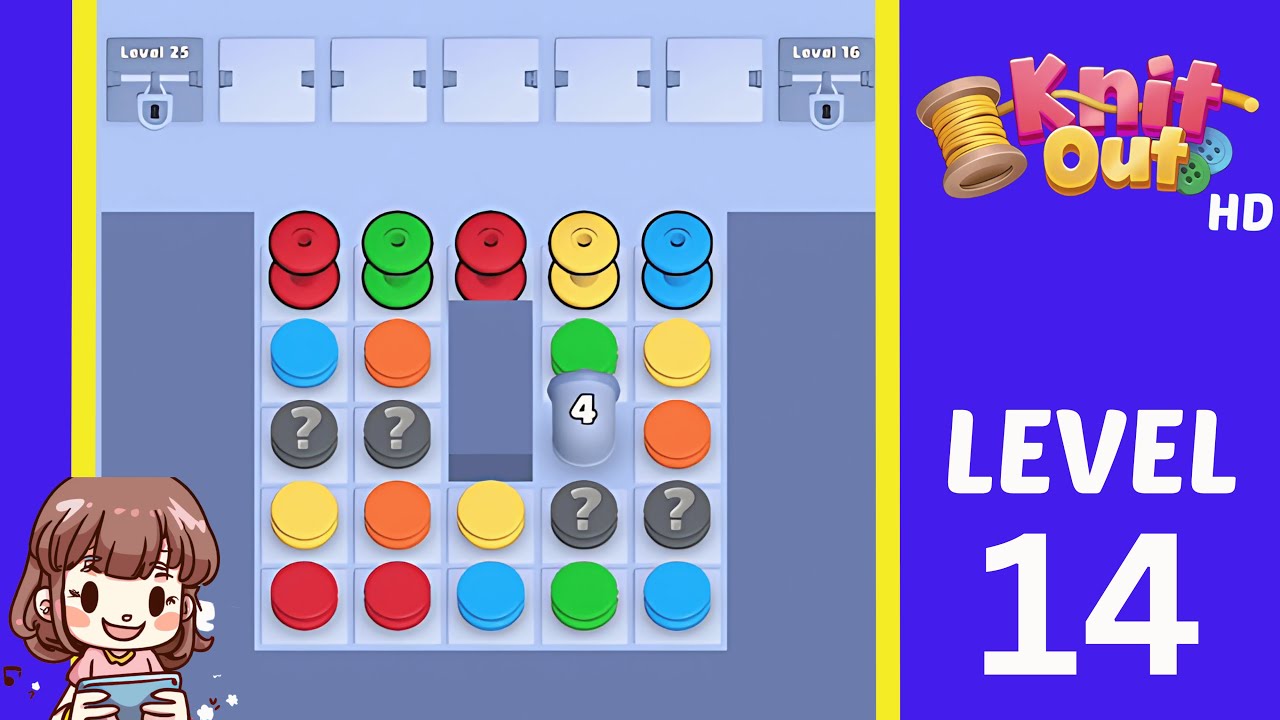 Knit Out Level 14: Knit Out Game Level 14