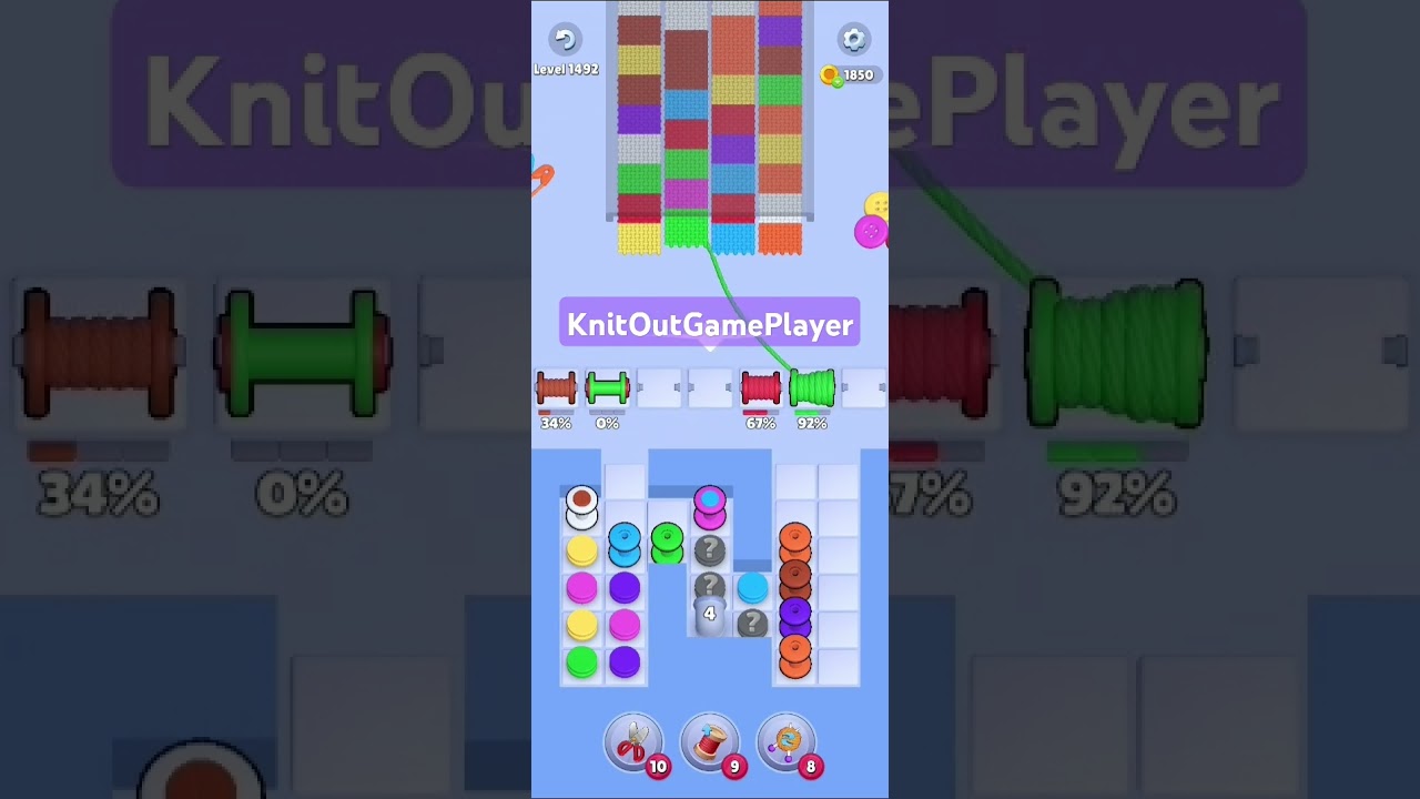 Knit Out Level 1492: Knit Out Game Level 1492