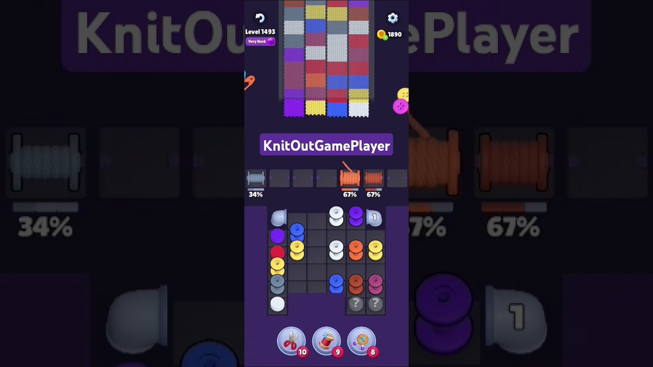 Knit Out Level 1493: Knit Out Game Level 1493