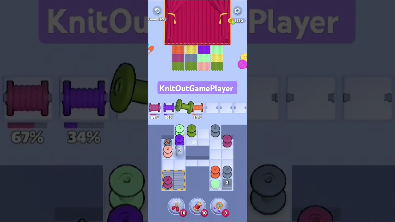 Knit Out Level 1499: Knit Out Game Level 1499