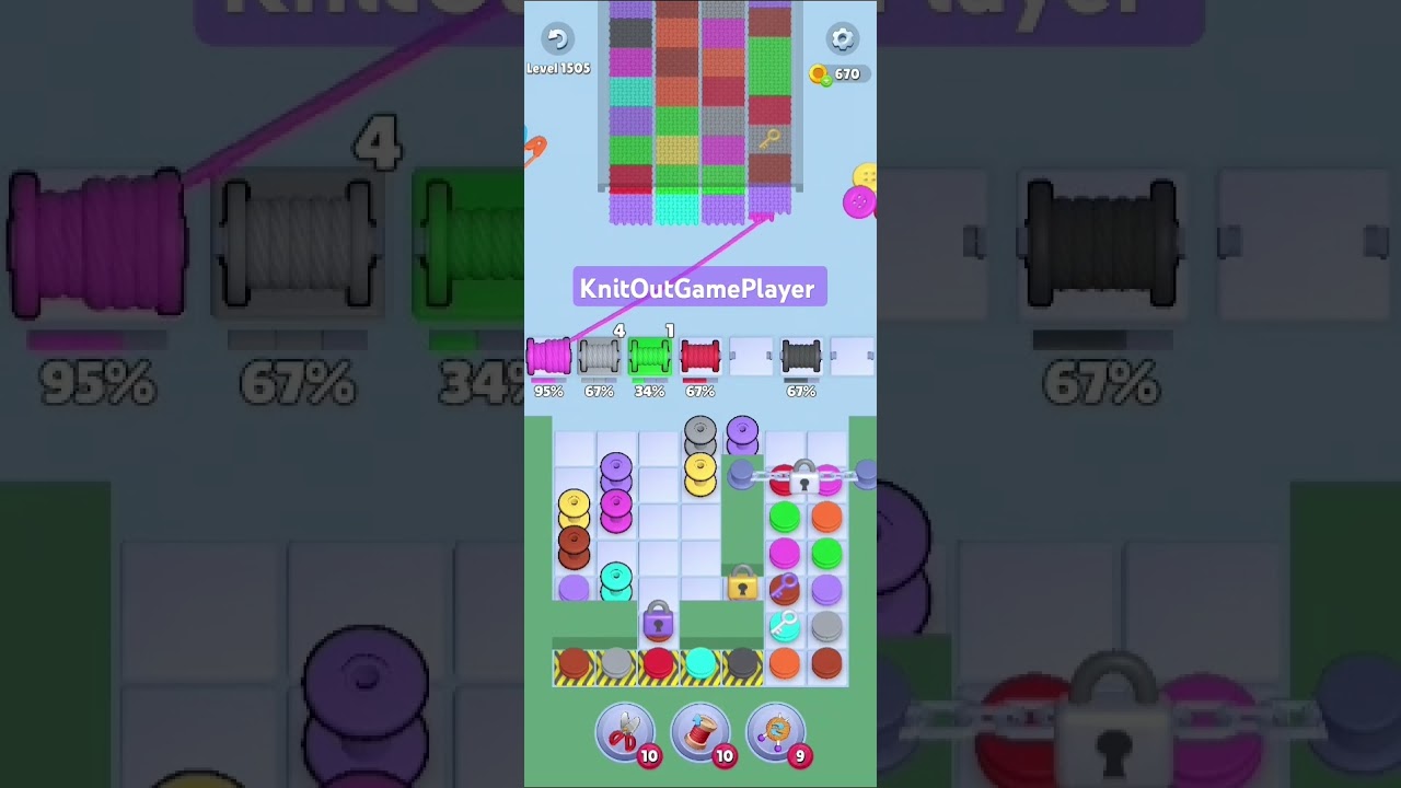 Knit Out Level 1505: Knit Out Game Level 1505