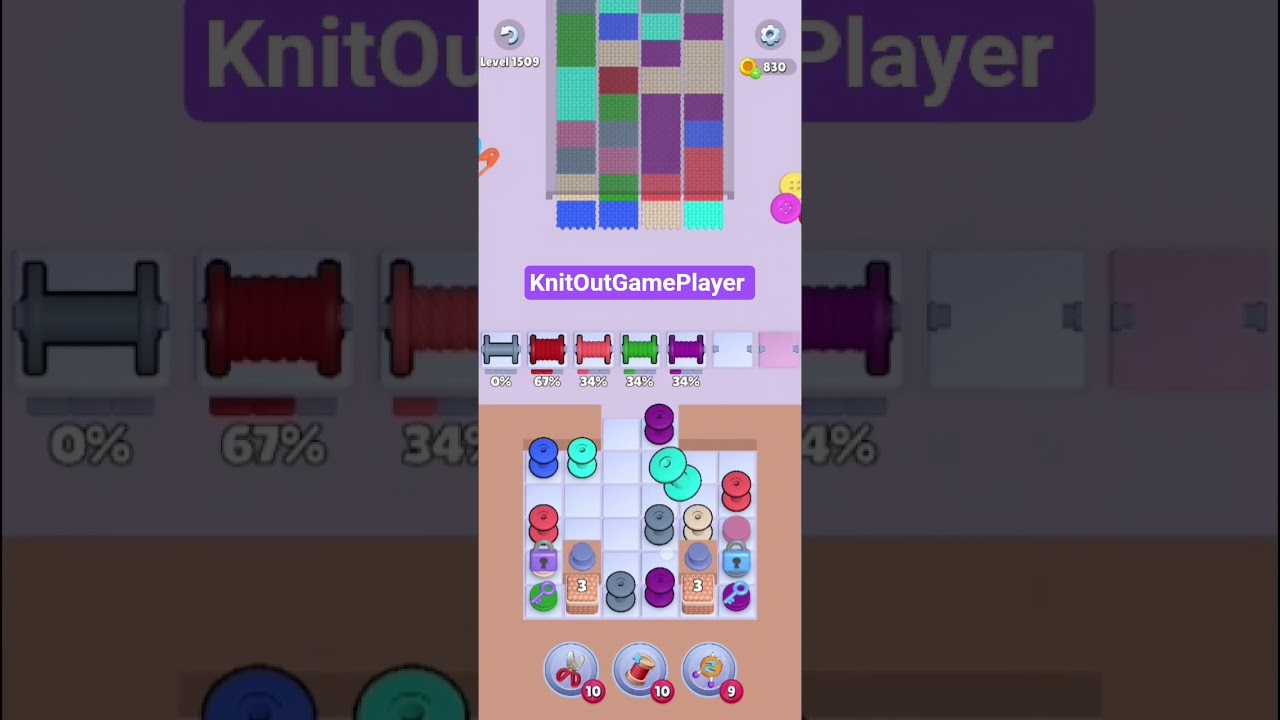 Knit Out Level 1509: Knit Out Game Level 1509