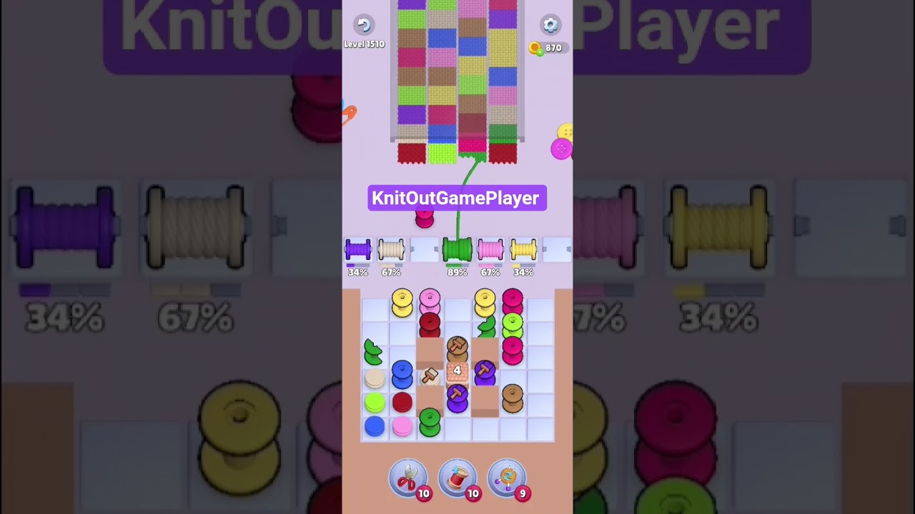 Knit Out Level 1510: Knit Out Game Level 1510