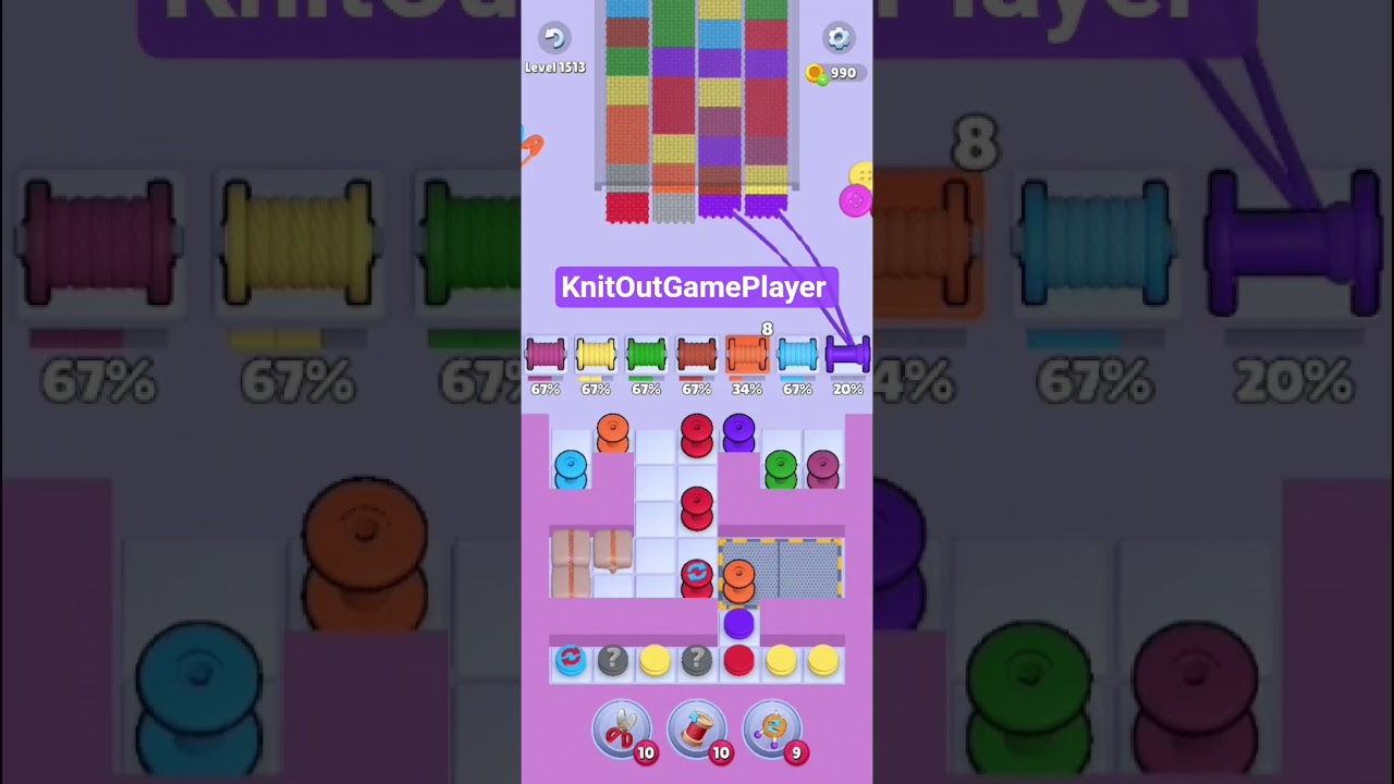 Knit Out Level 1513: Knit Out Game Level 1513