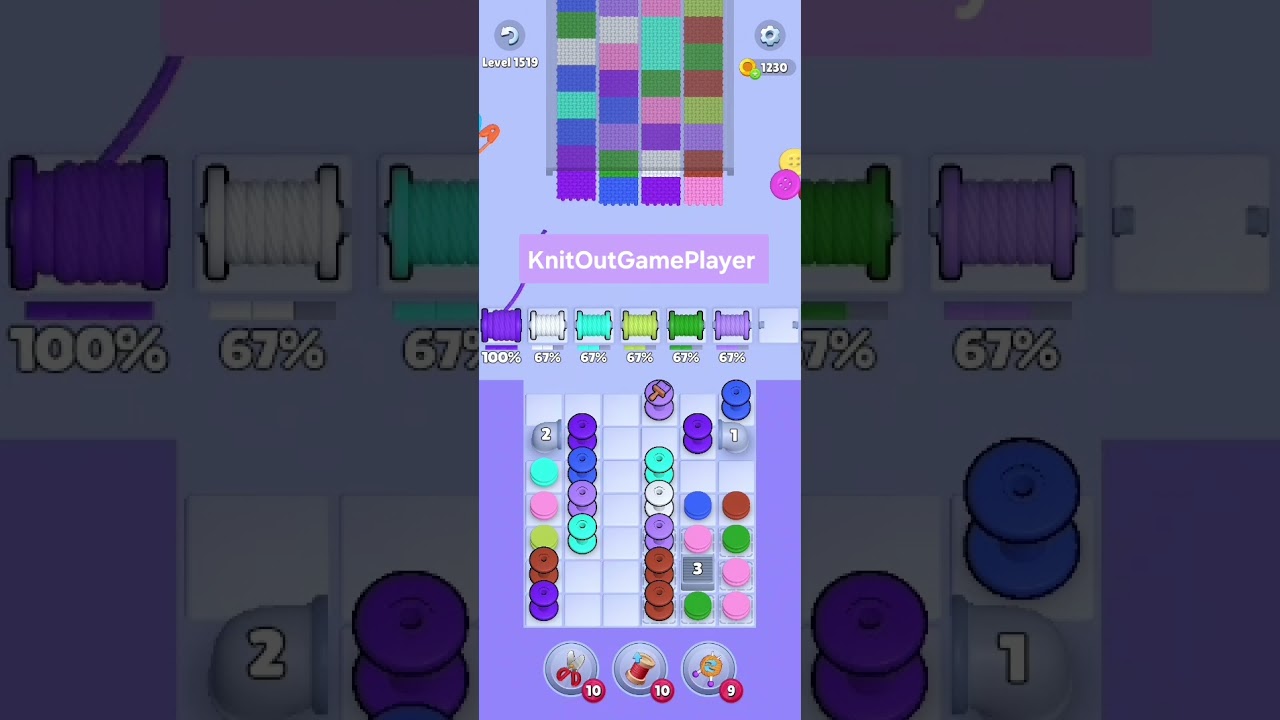 Knit Out Level 1519: Knit Out Game Level 1519