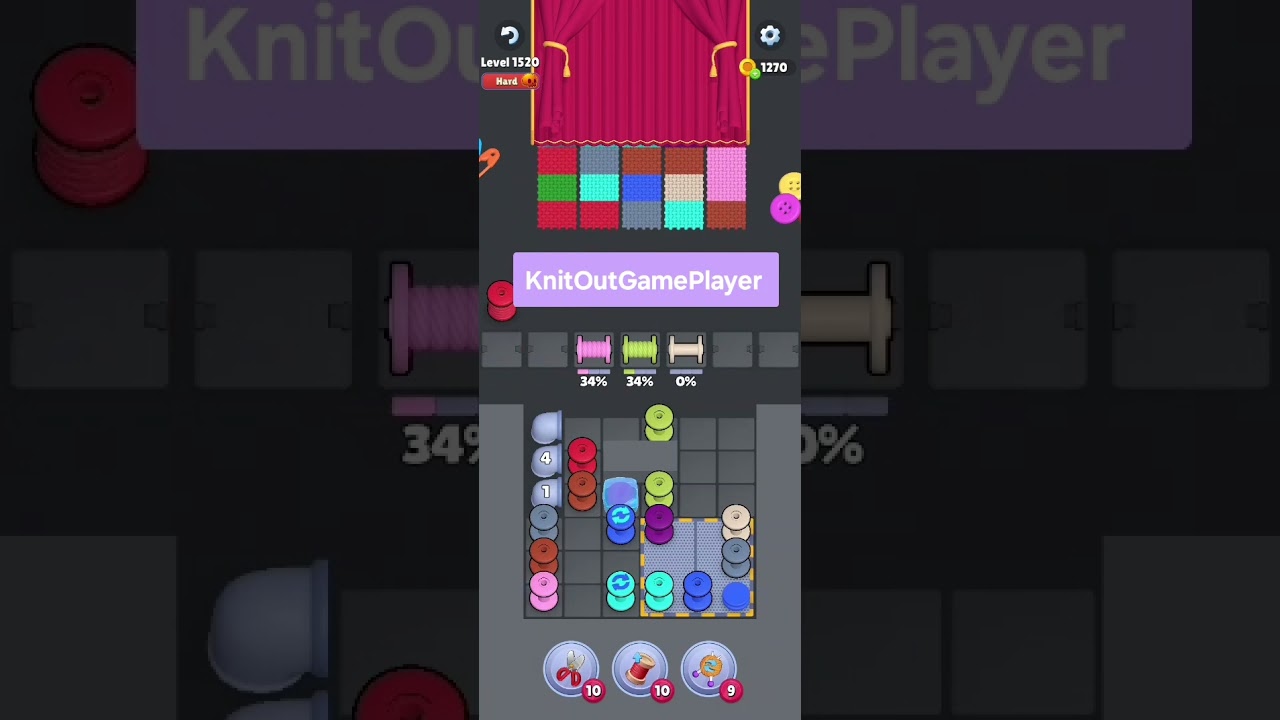 Knit Out Level 1520: Knit Out Game Level 1520