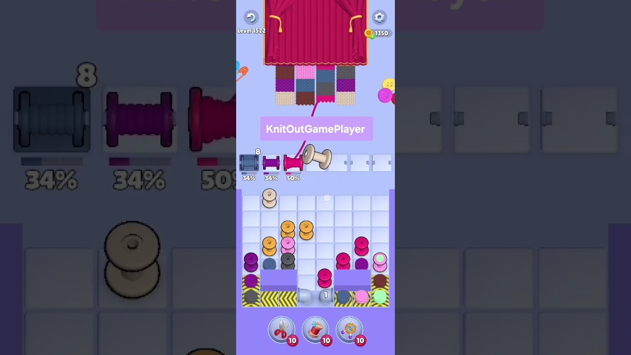 Knit Out Level 1522: Knit Out Game Level 1522