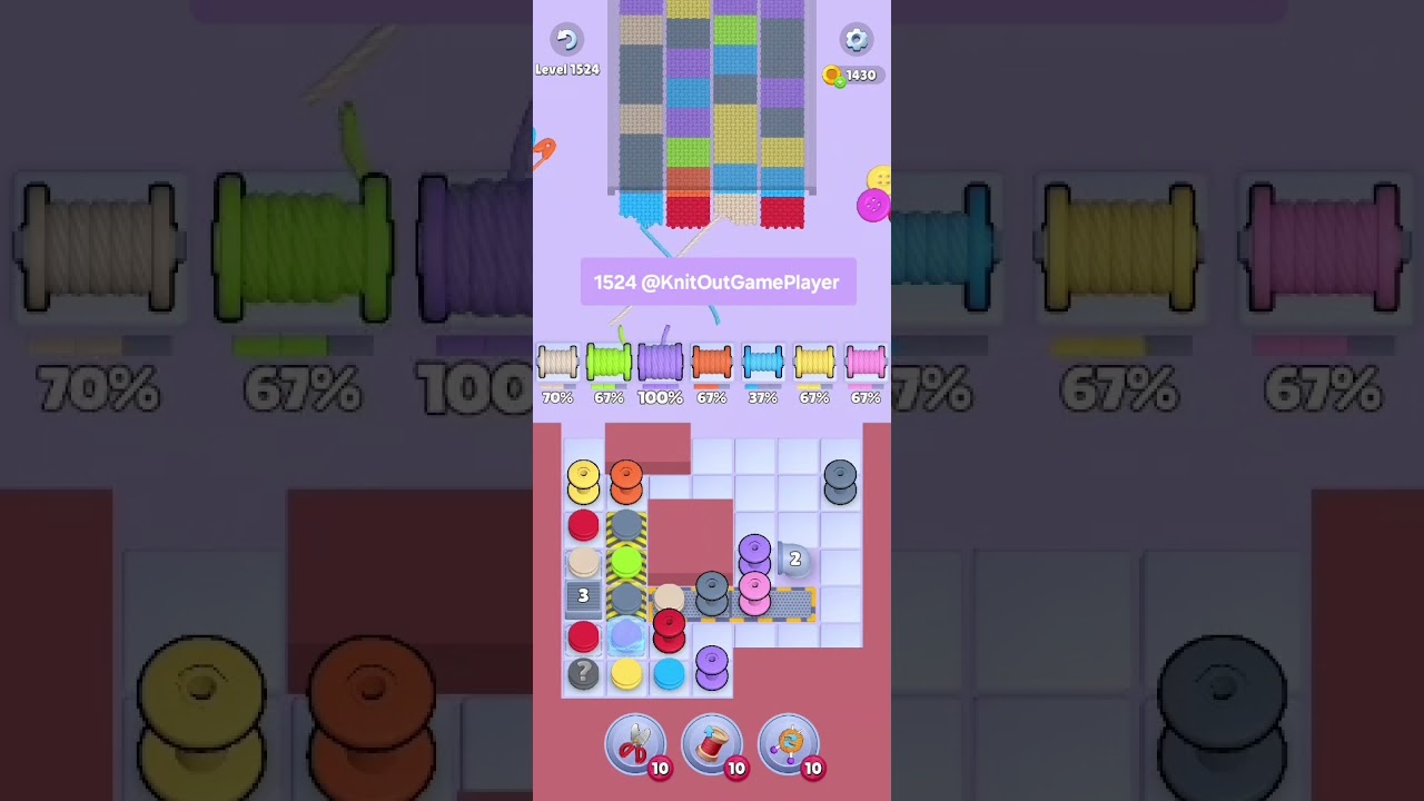 Knit Out Level 1524: Knit Out Game Level 1524