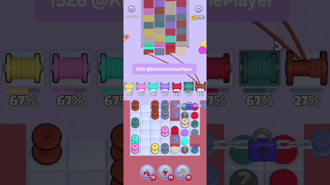 Knit Out Level 1526: Knit Out Game Level 1526