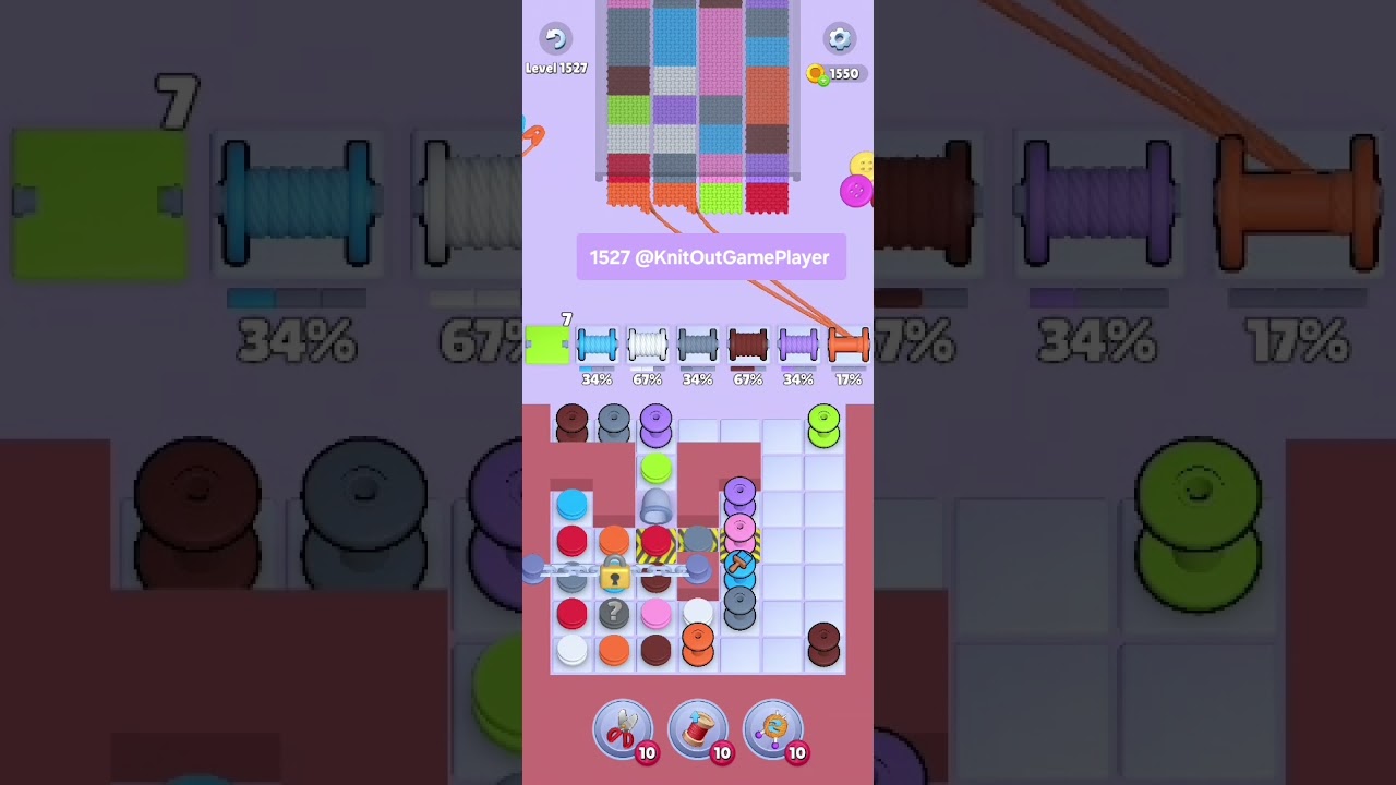 Knit Out Level 1527: Knit Out Game Level 1527