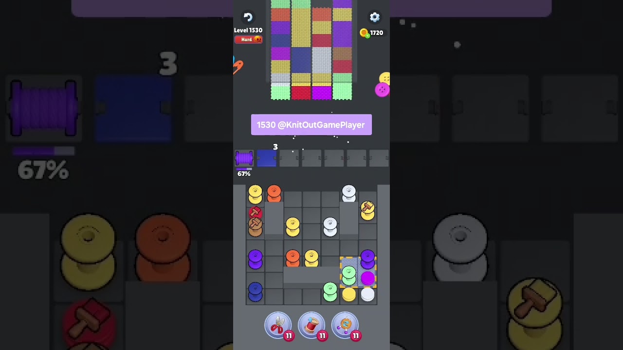 Knit Out Level 1530: Knit Out Game Level 1530
