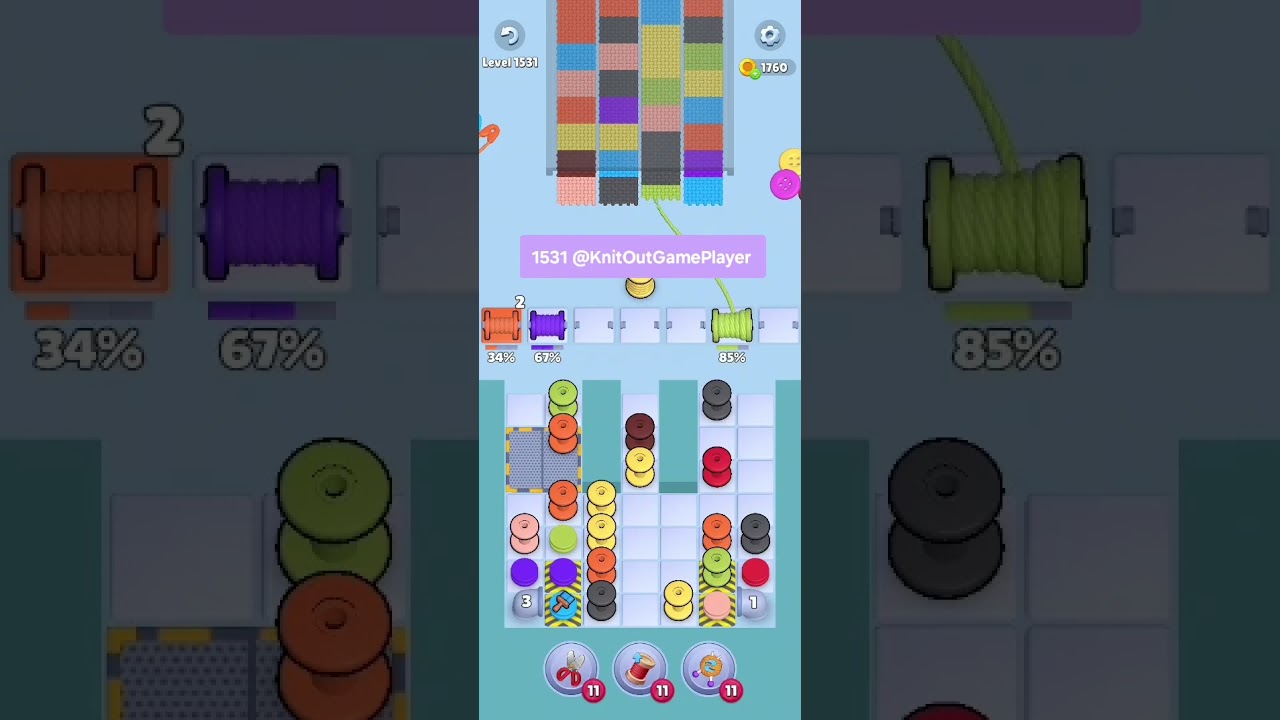 Knit Out Level 1531: Knit Out Game Level 1531