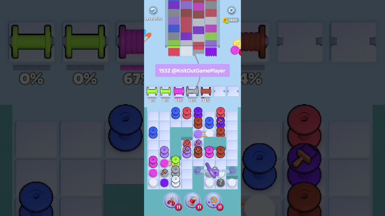 Knit Out Level 1532: Knit Out Game Level 1532