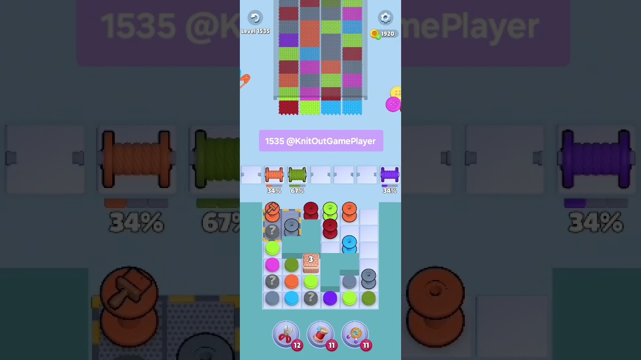 Knit Out Level 1535: Knit Out Game Level 1535
