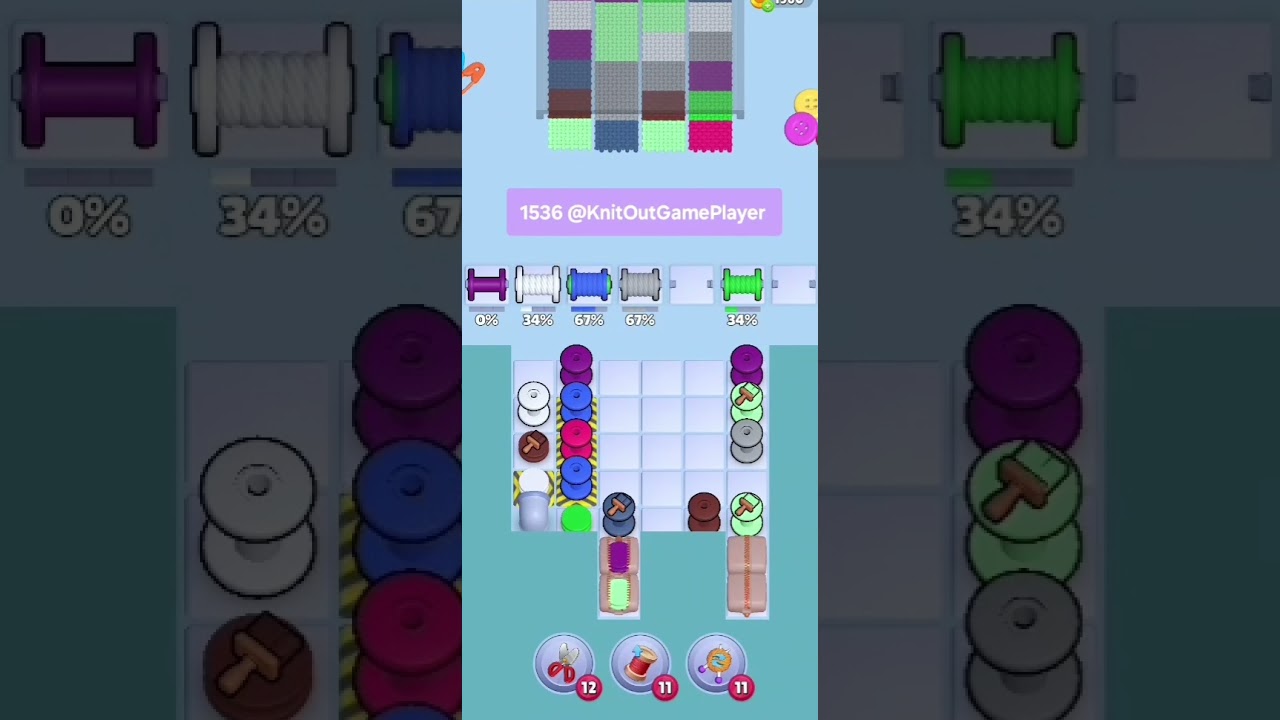 Knit Out Level 1536: Knit Out Game Level 1536