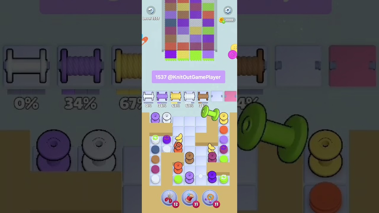 Knit Out Level 1537: Knit Out Game Level 1537