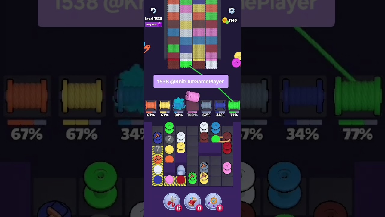 Knit Out Level 1538: Knit Out Game Level 1538