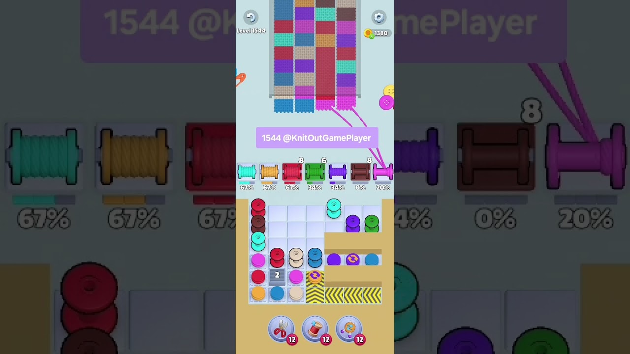Knit Out Level 1544: Knit Out Game Level 1544