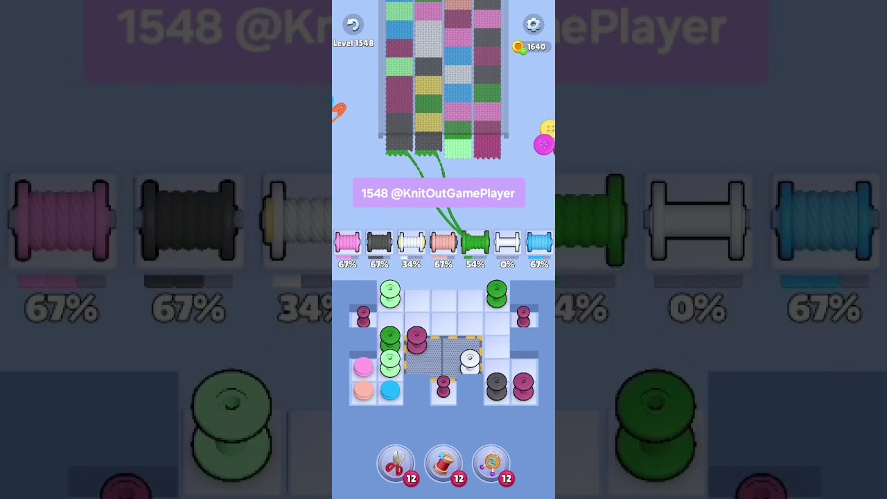 Knit Out Level 1548: Knit Out Game Level 1548