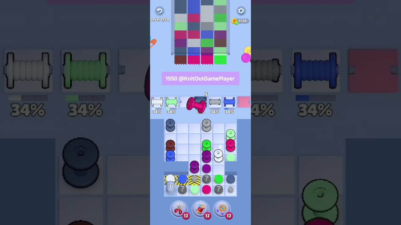 Knit Out Level 1550: Knit Out Game Level 1550