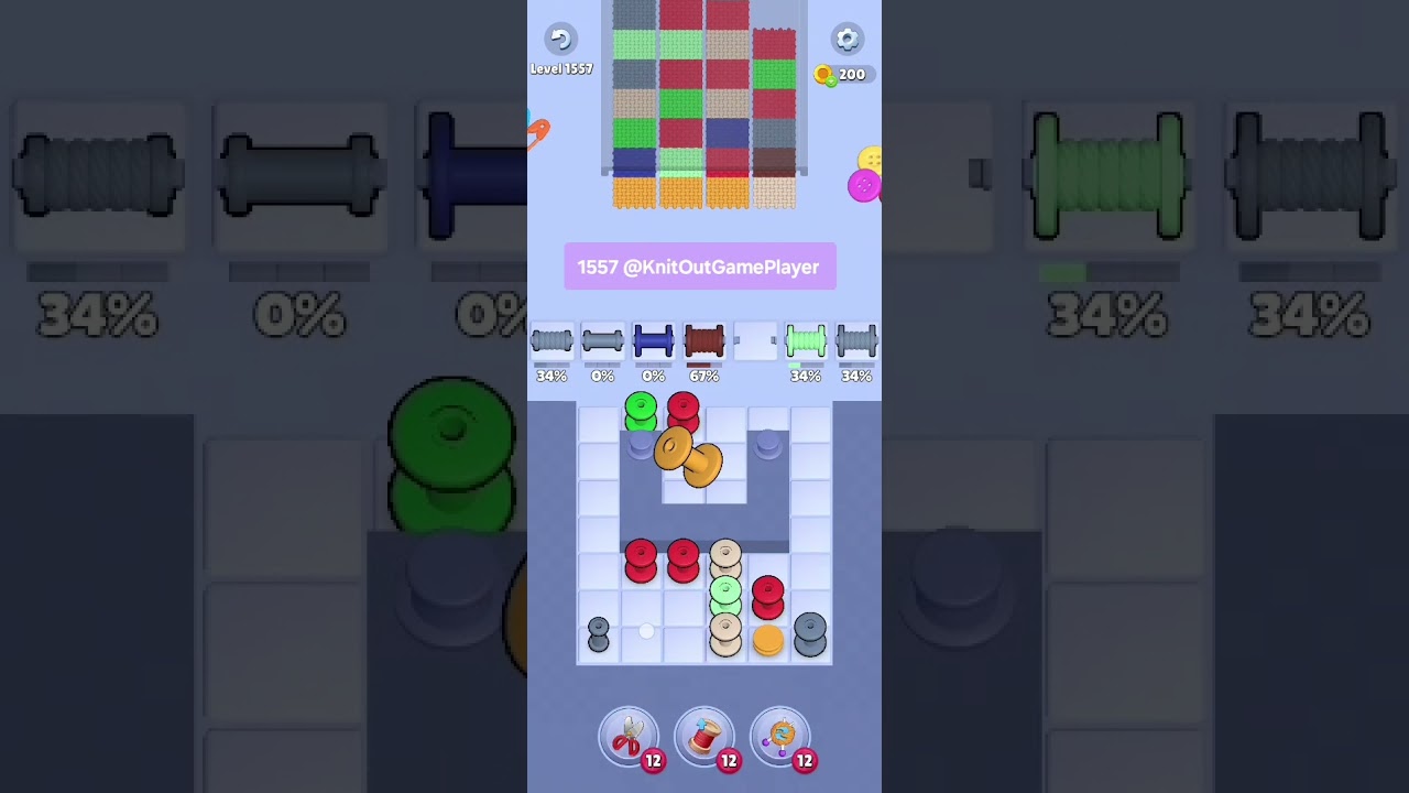 Knit Out Level 1557: Knit Out Game Level 1557