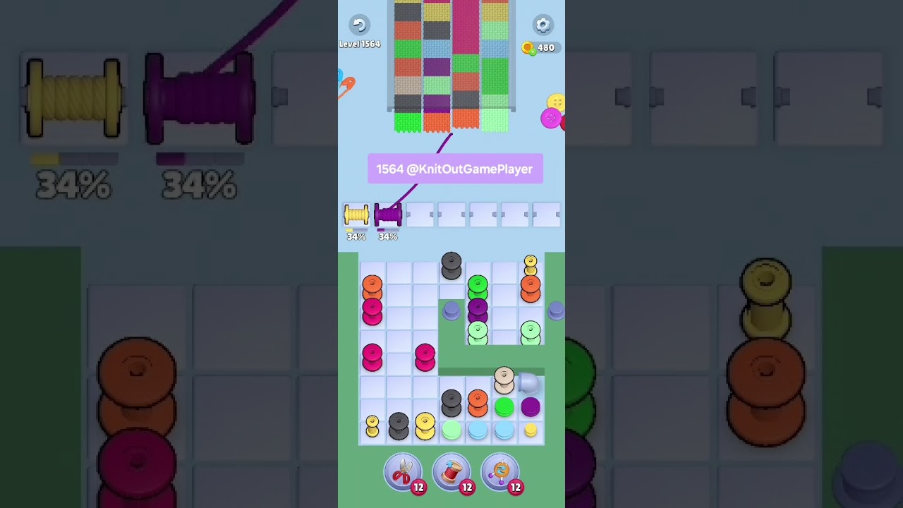 Knit Out Level 1564: Knit Out Game Level 1564