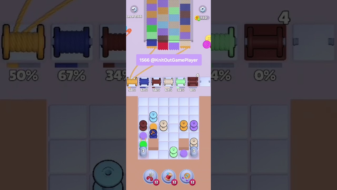 Knit Out Level 1566: Knit Out Game Level 1566