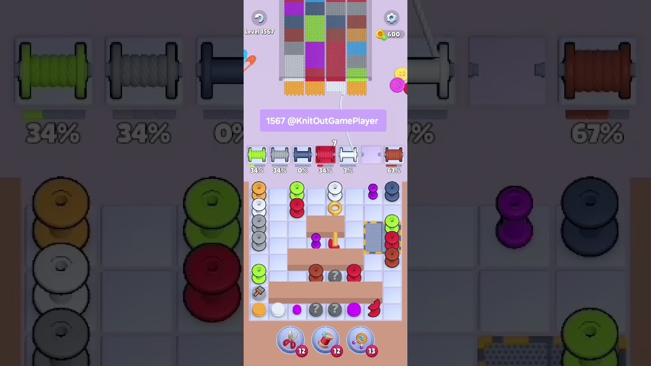 Knit Out Level 1567: Knit Out Game Level 1567