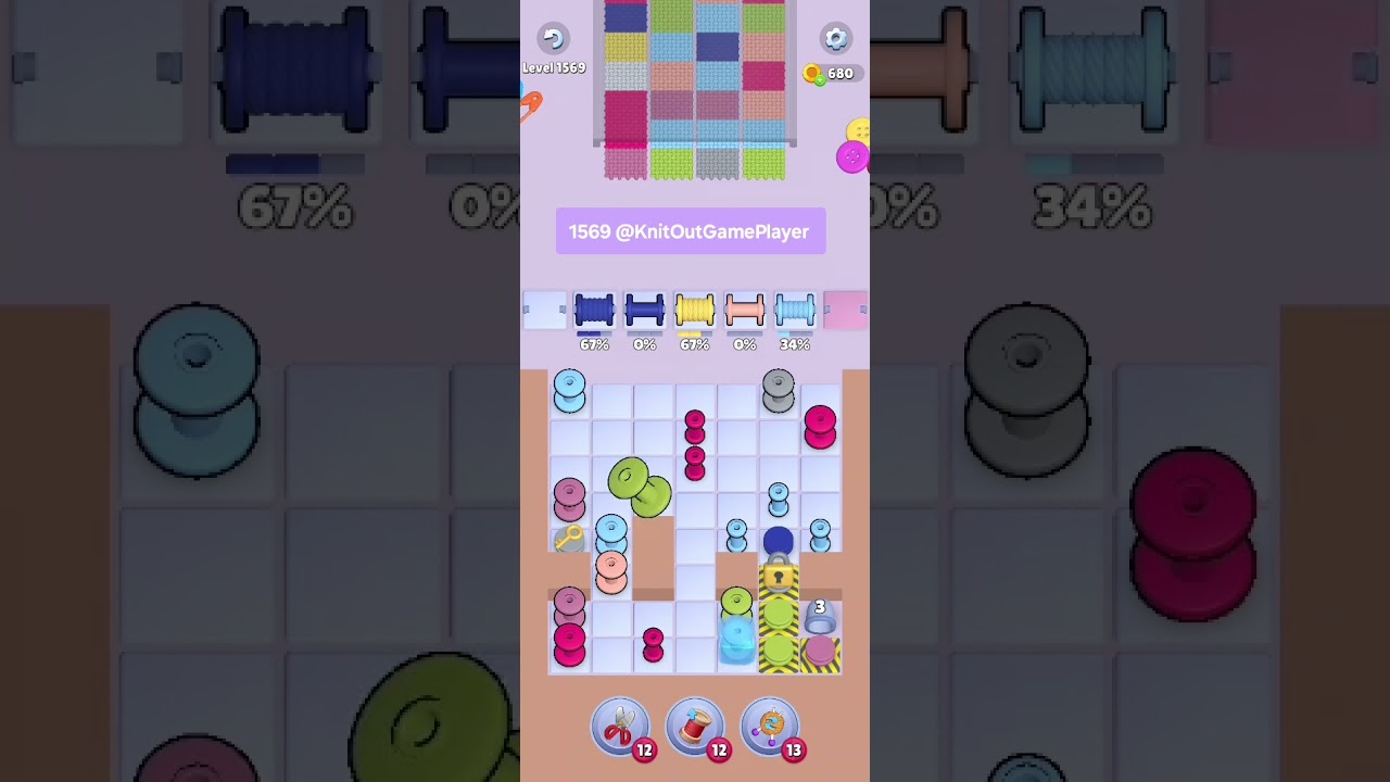 Knit Out Level 1569: Knit Out Game Level 1569