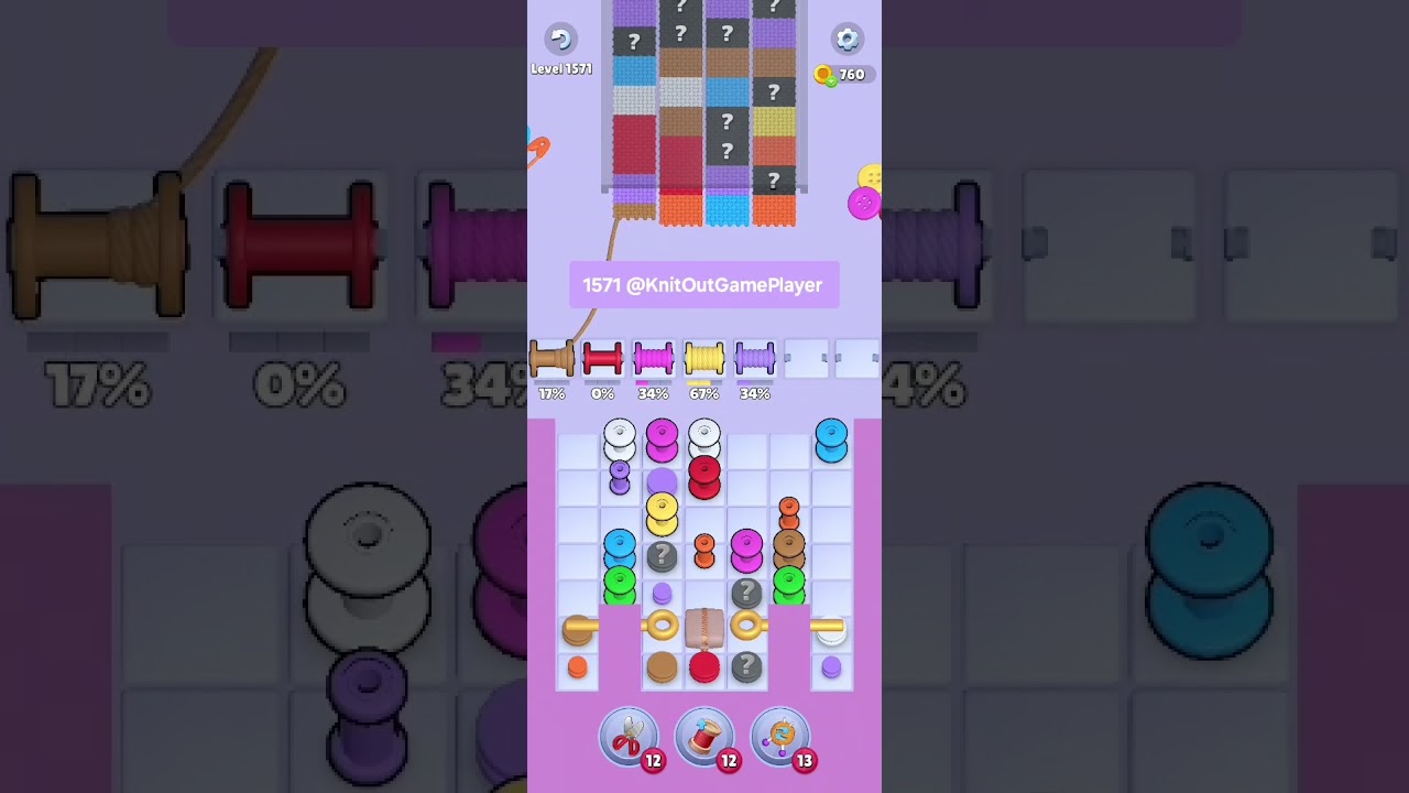 Knit Out Level 1571: Knit Out Game Level 1571