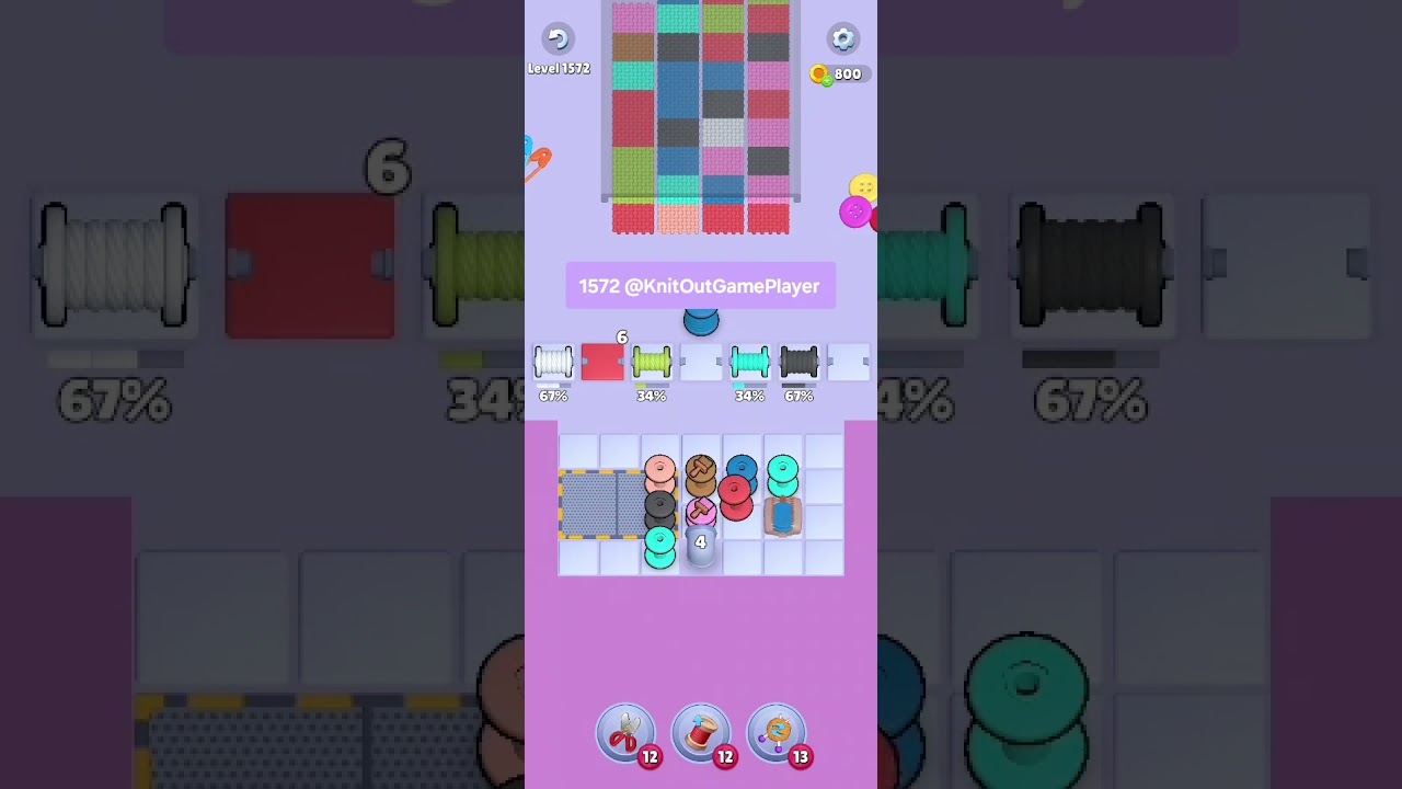 Knit Out Level 1572: Knit Out Game Level 1572