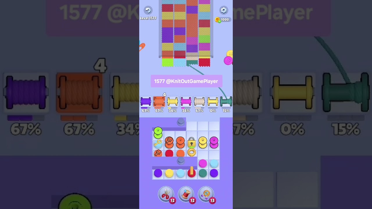 Knit Out Level 1577: Knit Out Game Level 1577