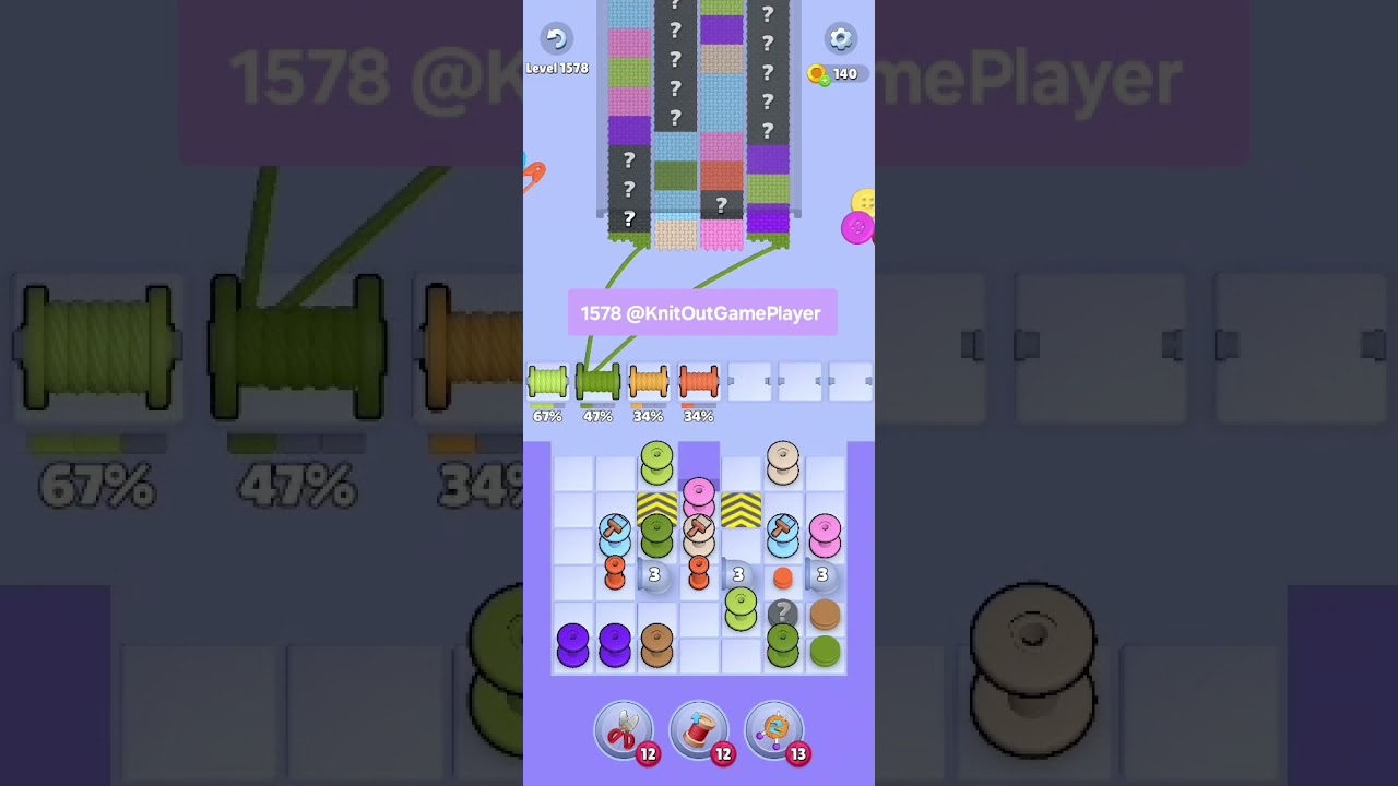 Knit Out Level 1578: Knit Out Game Level 1578