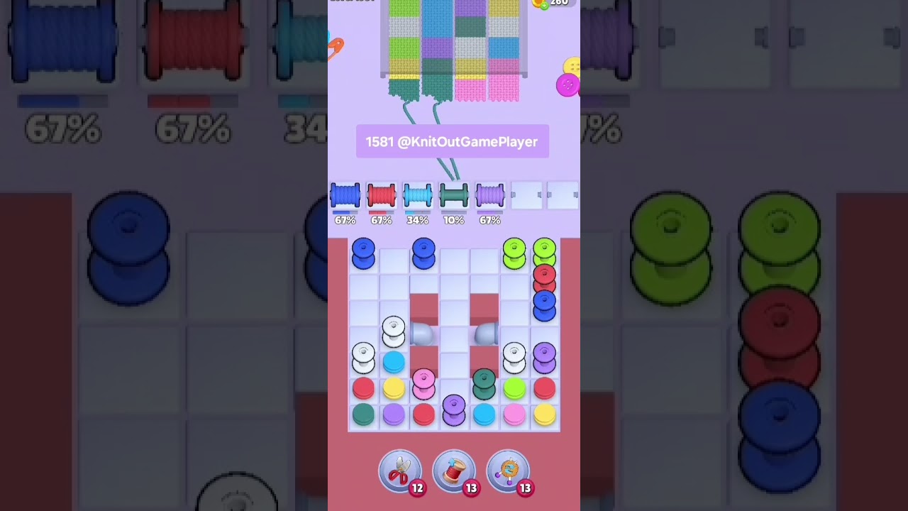 Knit Out Level 1581: Knit Out Game Level 1581