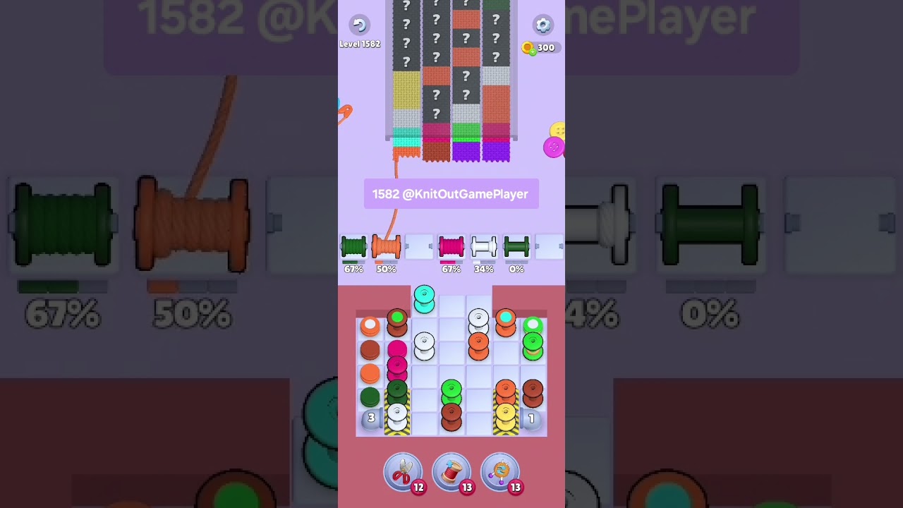 Knit Out Level 1582: Knit Out Game Level 1582