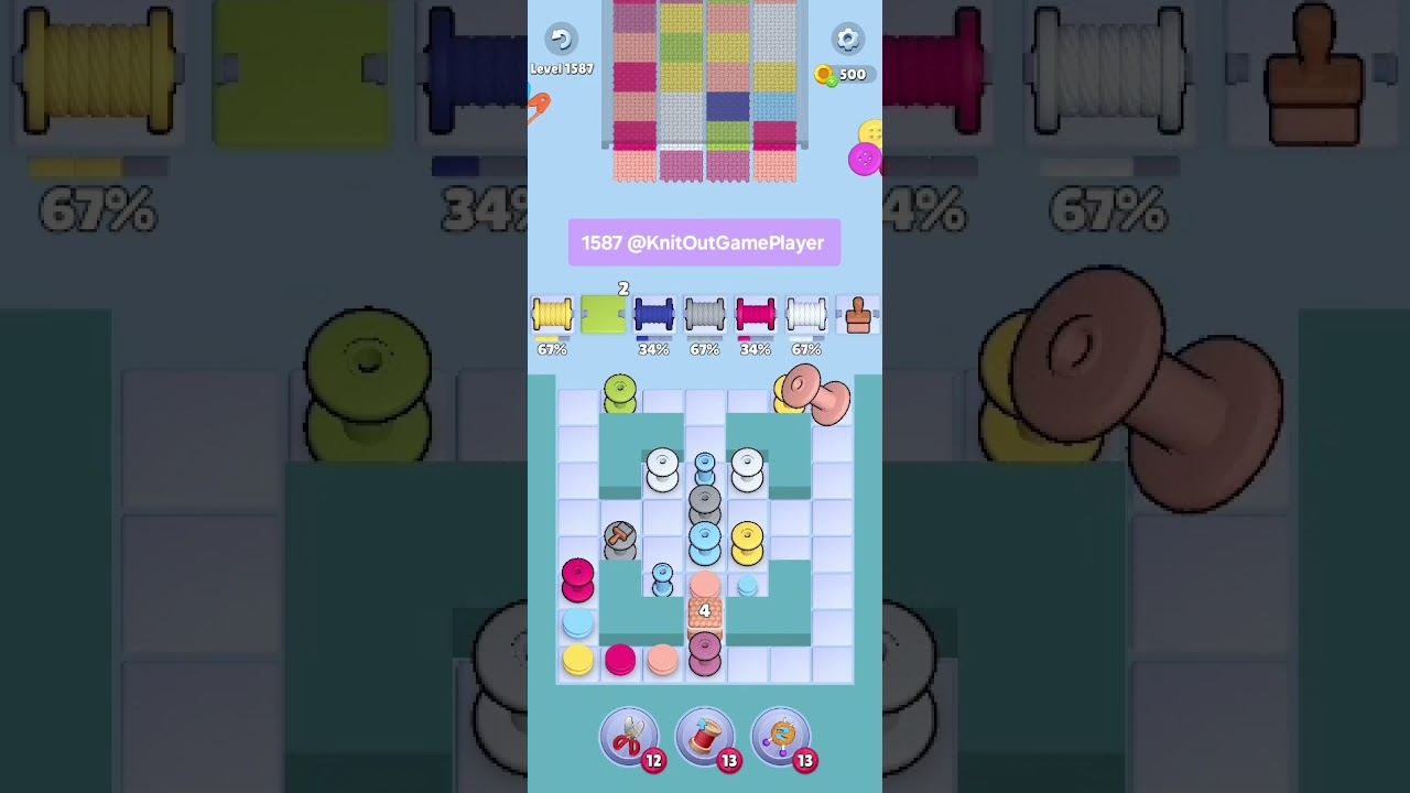 Knit Out Level 1587: Knit Out Game Level 1587