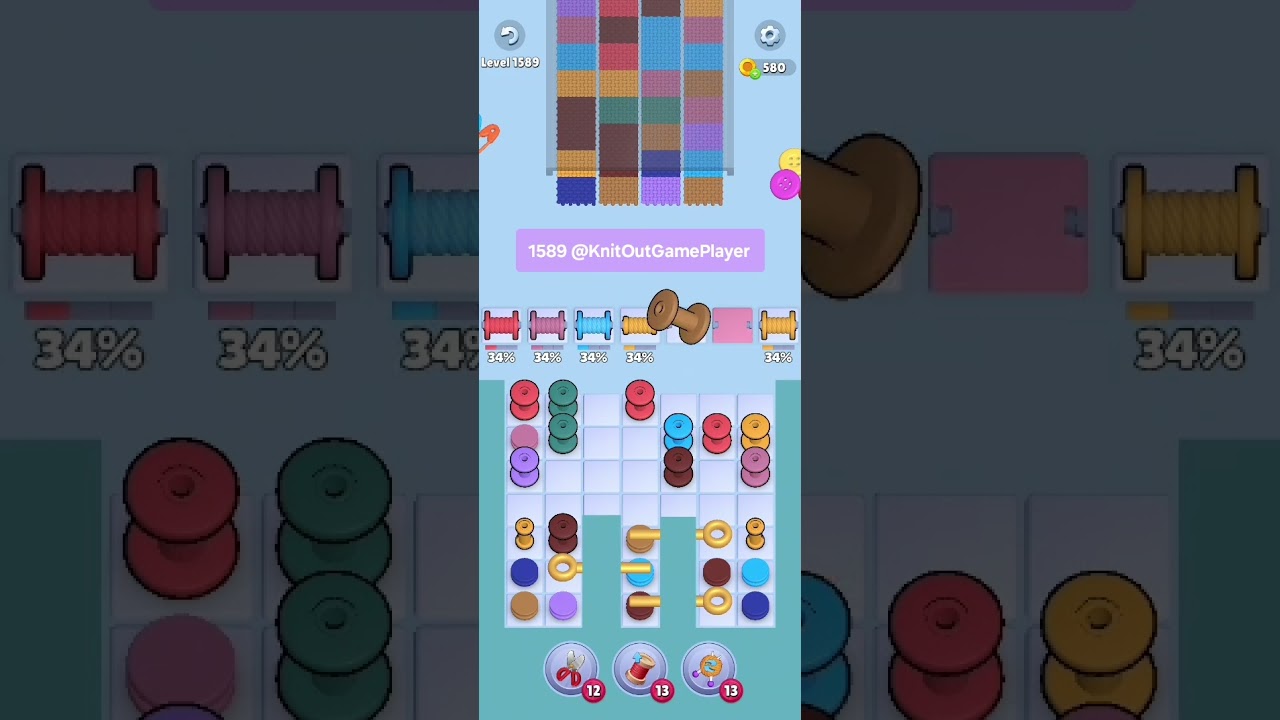 Knit Out Level 1589: Knit Out Game Level 1589