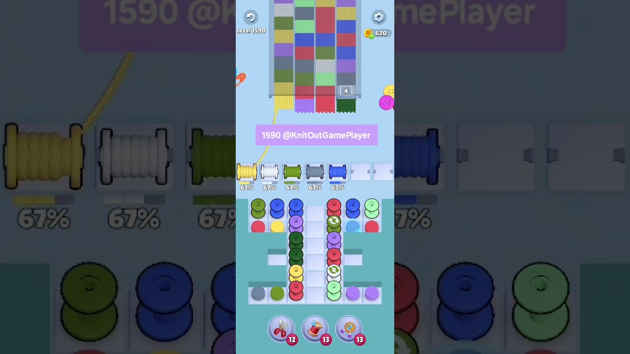 Knit Out Level 1590: Knit Out Game Level 1590