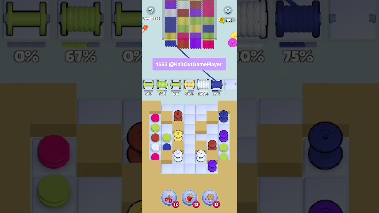 Knit Out Level 1593: Knit Out Game Level 1593