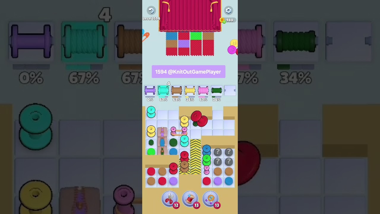 Knit Out Level 1594: Knit Out Game Level 1594