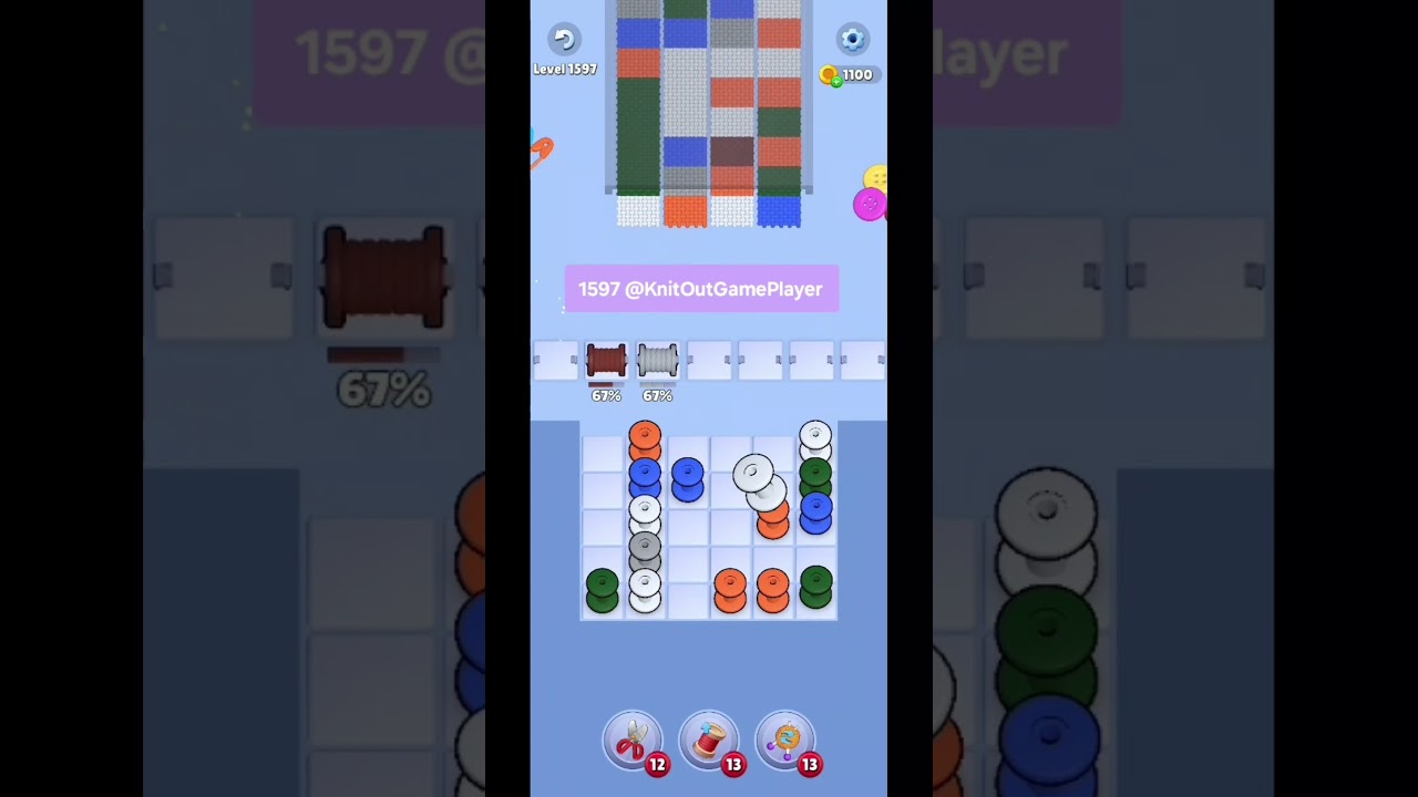 Knit Out Level 1597: Knit Out Game Level 1597