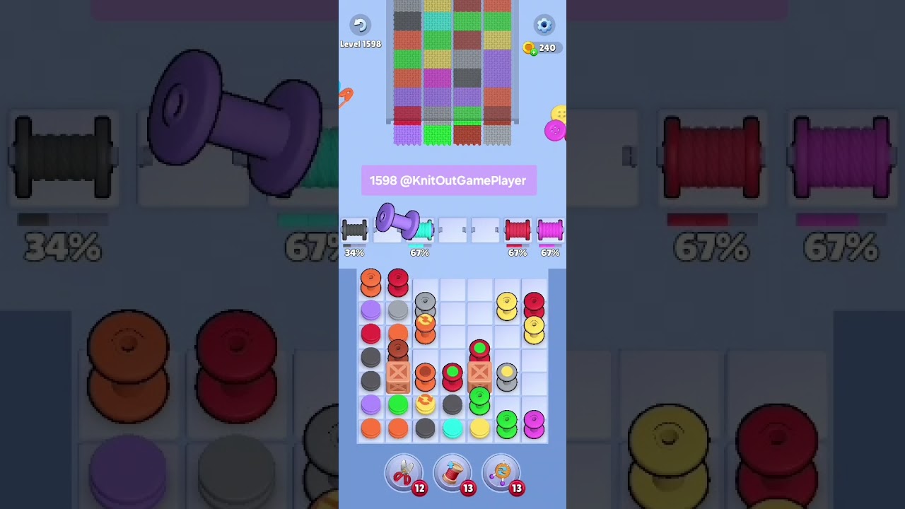 Knit Out Level 1598: Knit Out Game Level 1598