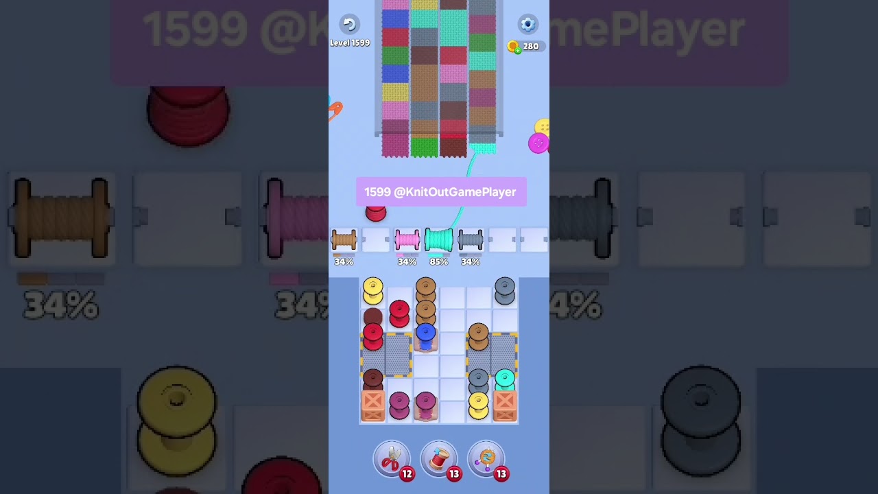 Knit Out Level 1599: Knit Out Game Level 1599