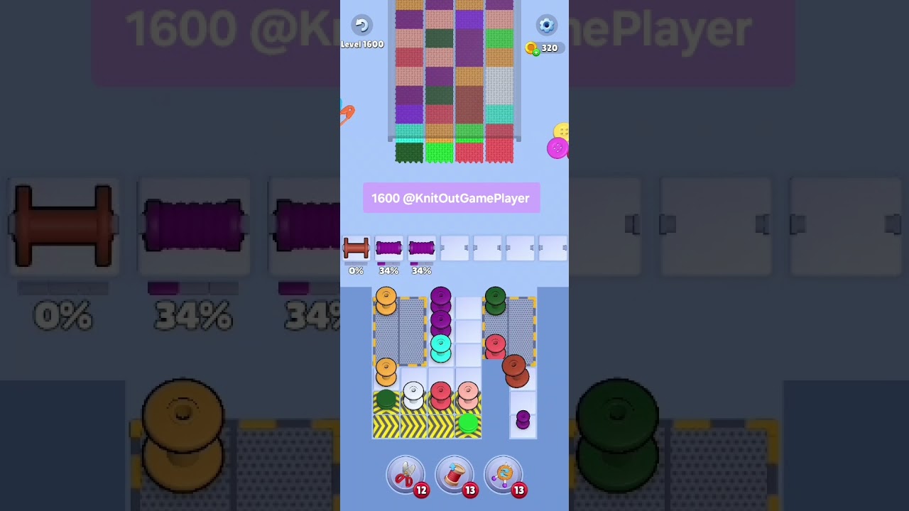 Knit Out Level 1600: Knit Out Game Level 1600