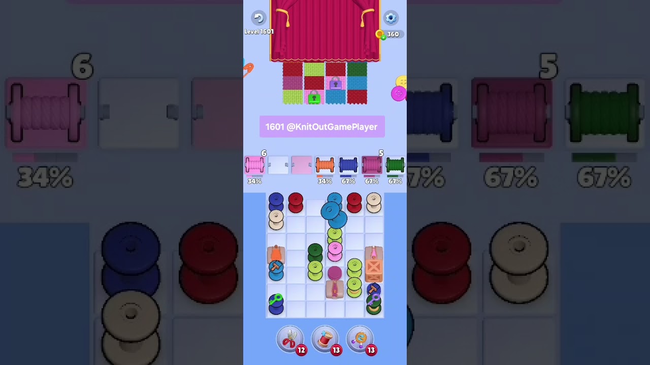 Knit Out Level 1601: Knit Out Game Level 1601
